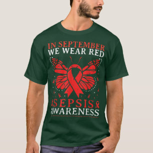 Herz im September Wir tragen Red Sepsis Awareness  T-Shirt
