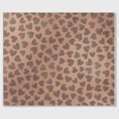 Herz Imitate Rose Kupfer Weiße Liebe Valentine Geschenkpapier (Flach)