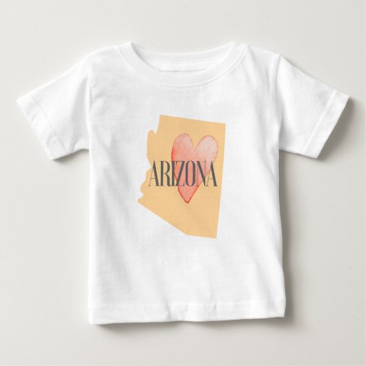 Herz in AZ Baby T-shirt (Vorderseite)