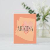 Herz in AZ Postkarte (Stehend Vorderseite)