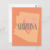 Herz in AZ Postkarte (Vorne/Hinten)