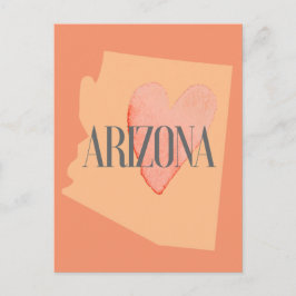 Herz in AZ Postkarte