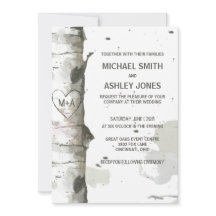 Herz in Bäume mit Initialen Hochzeitsaufenthalte