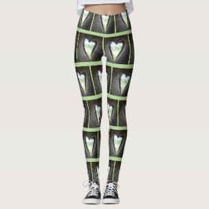 Herz in Baummuster-Legging Leggings