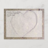 Herz in Baumstruktur gehauen, benutzerdefinierte S Ankündigungspostkarte (Rückseite)