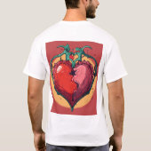 Herz in Blüte. T-Shirt (Rückseite)