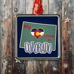 Herz in Colorado Ornament Aus Metall