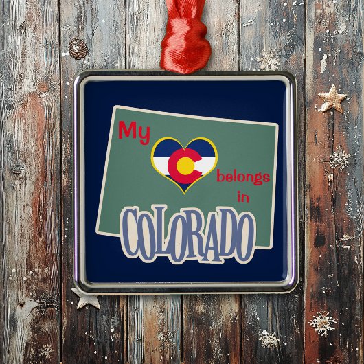 Herz in Colorado Ornament Aus Metall