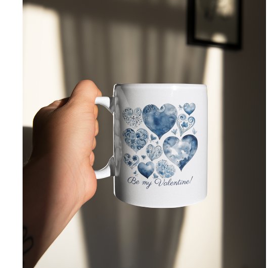 Herz in Delft Blue, Valentin Kaffeetasse