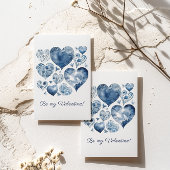 Herz in Delft Blue, Valentin Postkarte