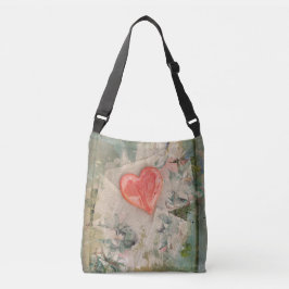 Herz in den Blume Kreuzkörperbeutel Tasche
