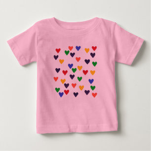 Herz in den Farben der Regenbogenhemden Baby T-shirt