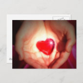 Herz in den Händen Postkarte (Vorne/Hinten)