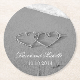 Herz in den Sand Hochzeitsfeier Untersetzer