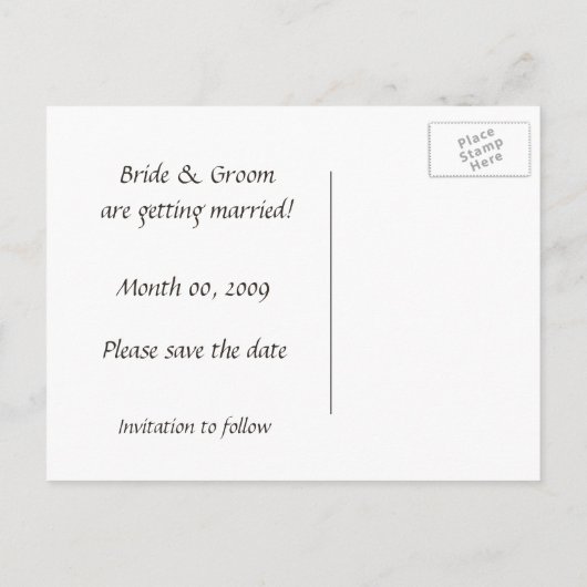 Herz in den Sand-Save the Date-Postkarten Ankündigungspostkarte (Rückseite)