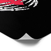 Herz in den Skeletthandschuhen Classic Poster (Ecke)