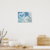 Herz in den Wolken, Blue Sky Romantische Liebe Poster (Küche)