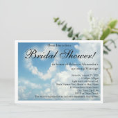 Herz in den Wolken, Brautdusche Einladungen (Stehend Vorderseite)