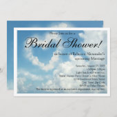 Herz in den Wolken, Brautdusche Einladungen (Vorne/Hinten)