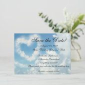 Herz in den Wolken Save the Date (Stehend Vorderseite)