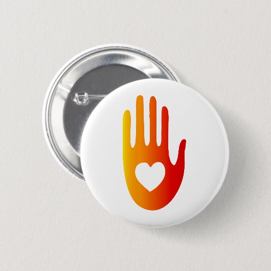 Herz in der Hand Button (Vorne & Hinten)