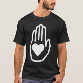 Herz-in der Hand Symbol T-Shirt (Vorderseite)