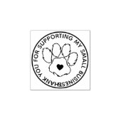 Herz in der Mitte der Hundehütte Gummistempel (Prägung)