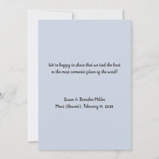 Herz in der Sand (anpassbar) Hochzeit Ankündigung (Rückseite)