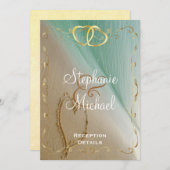 Herz in der Sand-Empfang-Karte Einladung (Vorne/Hinten)