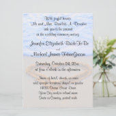 Herz in der Sand-Strand-Hochzeit Einladung (Stehend Vorderseite)