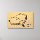 Herz in der Sandkunst Leinwand Printing (Vorderseite)