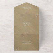 Herz in der Sandstrandhochzeit All In One Einladung (Außenbereich)