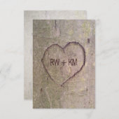 Herz in der Tree-UAWG-Antwortkarte RSVP Karte (Vorne/Hinten)