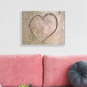 Herz in einem Baum gemeißelt Leinwanddruck (Insitu (Wohnzimmer))