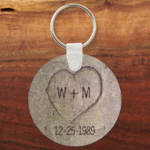 Herz in einem individuell anpassbaren Schlüsselanh Schlüsselanhänger (Vorderseite)