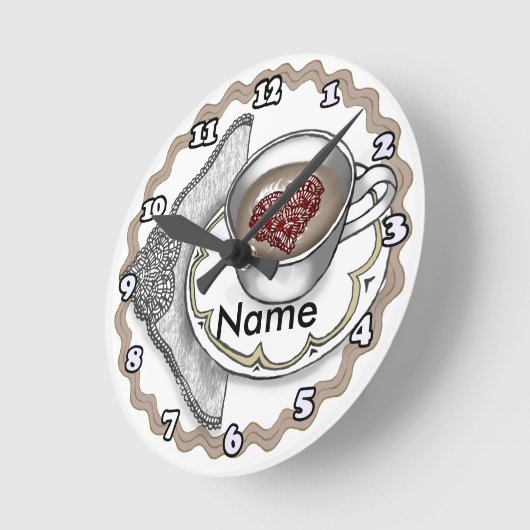 Herz in einer Pokaluhr Runde Wanduhr (Winkel)