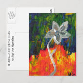 Herz in Feuer Postkarte (Vorne/Hinten)