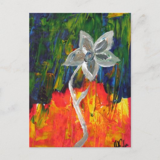 Herz in Feuer Postkarte (Vorderseite)