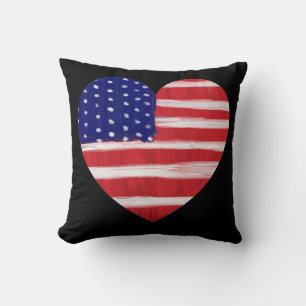 Herz in Flag-Farben Kissen