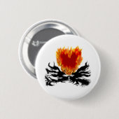Herz in Flammen Button (Vorne & Hinten)