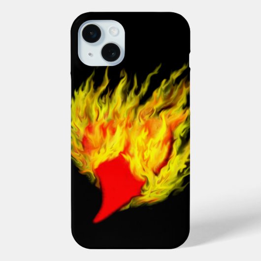 Herz in Flammen Case-Mate iPhone Hülle (Rückseite)