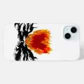 Herz in Flammen Case-Mate iPhone Hülle (Rückseite (Horizontal))