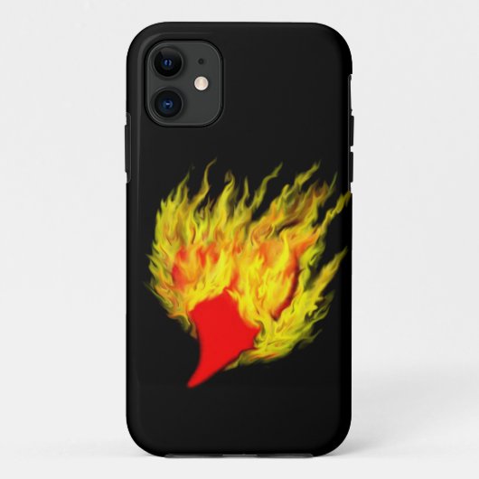 Herz in Flammen Case-Mate iPhone Hülle (Rückseite)