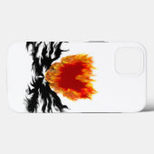 Herz in Flammen Case-Mate iPhone Hülle (Rückseite (Horizontal))