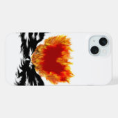 Herz in Flammen iPhone Hülle (Rückseite (Horizontal))