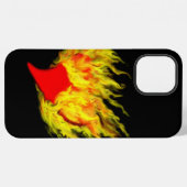 Herz in Flammen iPhone Hülle (Rückseite (Horizontal))