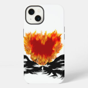 Herz in Flammen iPhone Hülle