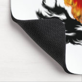 Herz in Flammen Mousepad (Ecke)