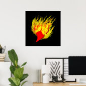 Herz in Flammen Poster (Heimbüro)