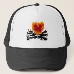 Herz in Flammen Truckerkappe